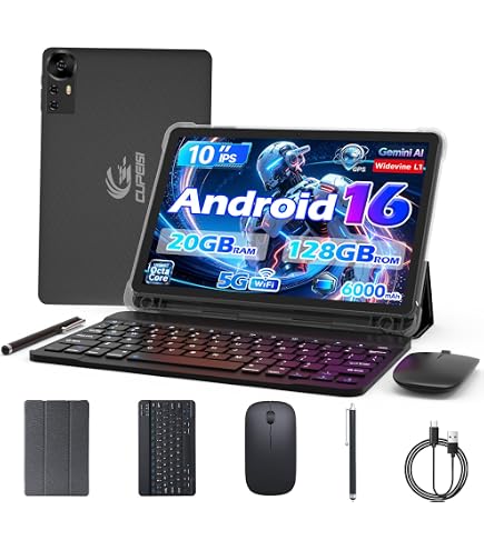 Amazon.co.jp: 2025 Android 14 タブレット キーボード付き 20GB+128GB